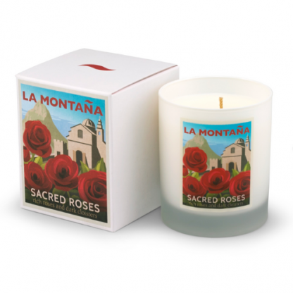 Candle Sacred Roses La Montana